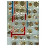 1960-2000 Coins from Mint Sets Still in Cellophane