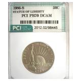 1986-S 50c Statue of Liberty PCI PR70 DCAM