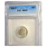 1960-D Dime ICG MS67