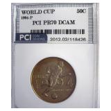 1994-P 50c World Cup PR70 DCAM LISTS $225