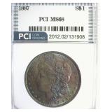 1887 Morgan MS68 LISTS $30000
