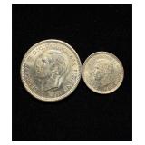WW2 .925 Silver Ch BU Struck by US Mint 2pcs