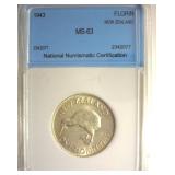 1943 Florin NNC MS63 New Zealand