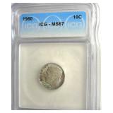 1960 Dime ICG MS67
