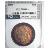 1889 Morgan PCI MS65+ Marvelous Toning