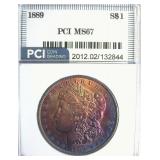 1889 Morgan MS67 LISTS $15000