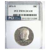 1974-S Kennedy PR70 DCAM LISTS $300
