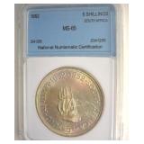 1952 5 Shillings NNC MS65 South Africa