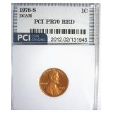 1976-S Cent PR70 DCAM RD LISTS $10000