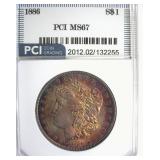1886 Morgan MS67 LISTS $1500