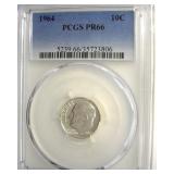 1964 Dime PCGS PR66