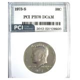 1973-S Kennedy PR70 DCAM LISTS $1650