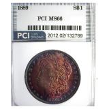 1889 Morgan MS66 LISTS $1000