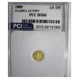 1909 1/2 DWT PCI MS65 Alaska Gold Token Rare Denom