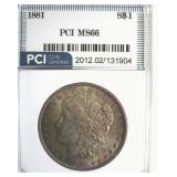 1881 Morgan MS66 LISTS $1600