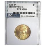 2015-P Pos B $1 Kennedy PCI MS69