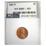 1958-D Cent MS67+ RD LISTS $3000