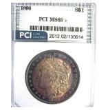 1896 Morgan PCI MS65+ Purple Toning