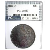 1885-O Morgan MS67 LISTS $1550