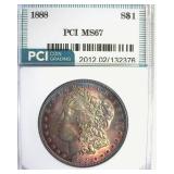 1888 Morgan MS67 LISTS $7250