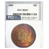 1885 Morgan MS67 LISTS $2100