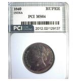 1840 Rupee PCI MS64 India