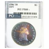 1794 Fh Dollar PCI PR69+ Iridescent Blue Copy