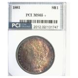 1881 Morgan MS65+ LISTS $725