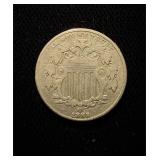 1882 Shield Nickel Circ Nice
