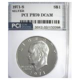 1971-S Silver Ike PCI PR70 DCAM