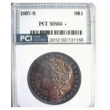 1897-S Morgan MS65+ LISTS $800