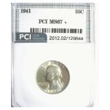 1941 Quarter MS67+ LISTS $1000