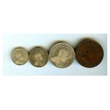 1903-1909 F-VF 4 COINS Low Mintages Canada