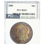 1883 Morgan MS67 LISTS $2700