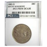 1991-S 50c Mount Rushmore PCI PR70 DCAM