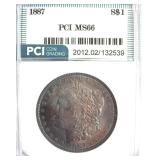 1887 Morgan MS66 LISTS $425