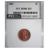 1901 Cent MS66 RD LISTS $1450