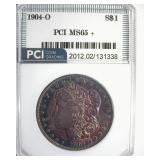 1904-O Morgan PCI MS65+ Iridescent Blue