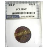 1981-P Susan B Anthony MS67 LISTS $1500