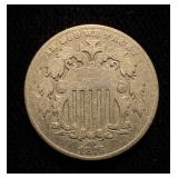 1876 Shield Nickel F