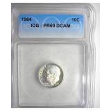 1964 Dime ICG PR69 DCAM