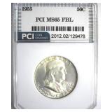 1955 Franklin PCI MS65 FBL Key Date