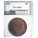 1889 Morgan PCI MS65+ Reddish To Blue
