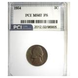 1954 Nickel MS67 FS LISTS $2600 IN 66+ FS