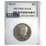 1974-S Kennedy PR70 DCAM LISTS $300