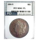 1884-S Morgan MS61 PL LISTS $30000 Rare in BU