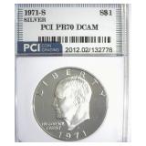 1971-S Silver Ike PR70 DCAM LISTS $475