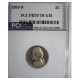 1974-S Nickel PR70 DCAM LISTS $2600