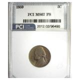1959 Nickel MS67 FS LISTS $4750