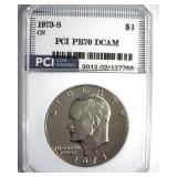 1973-S CN Ike PCI PR70 DCAM